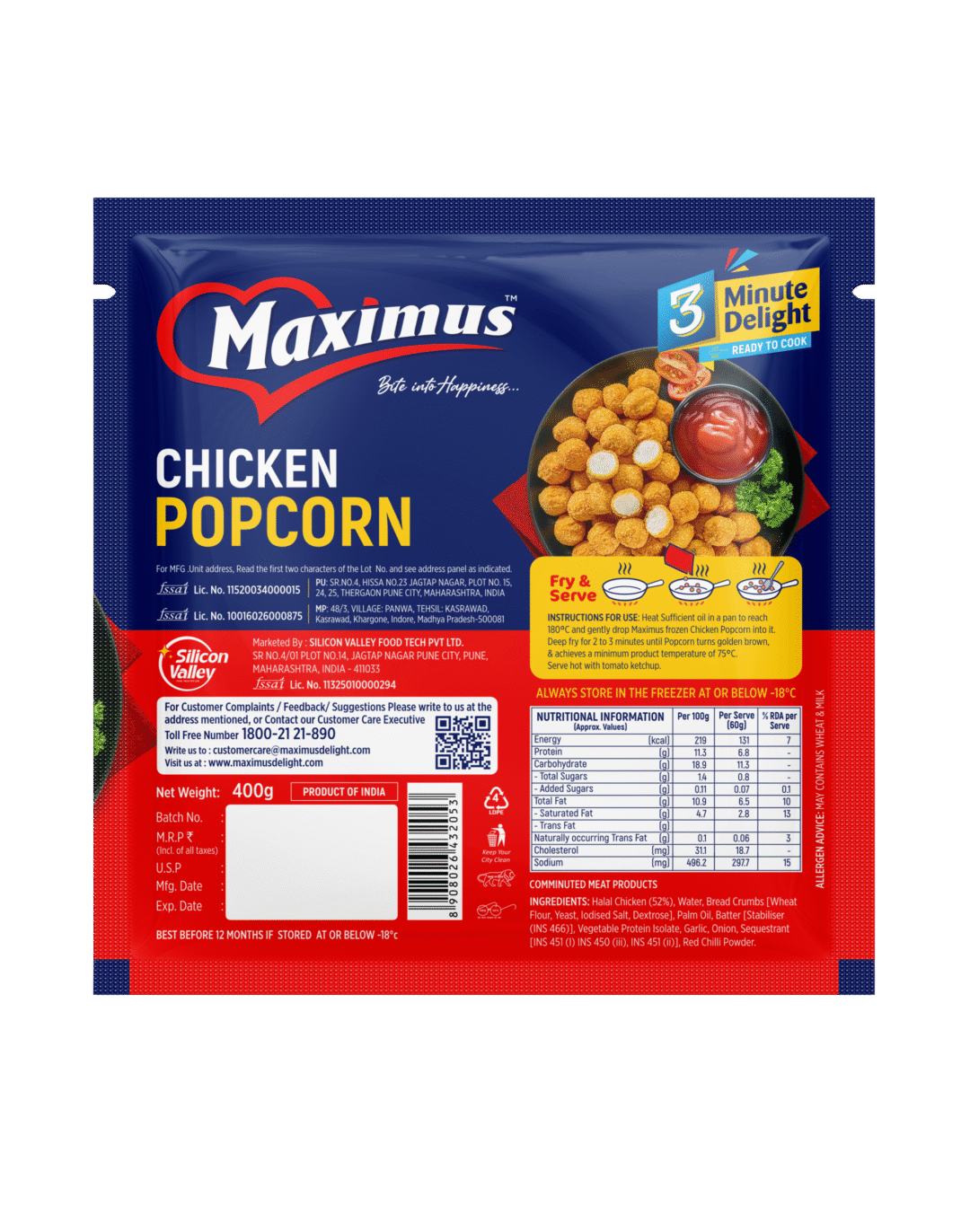 Chicken popcorn 400g - Image 2